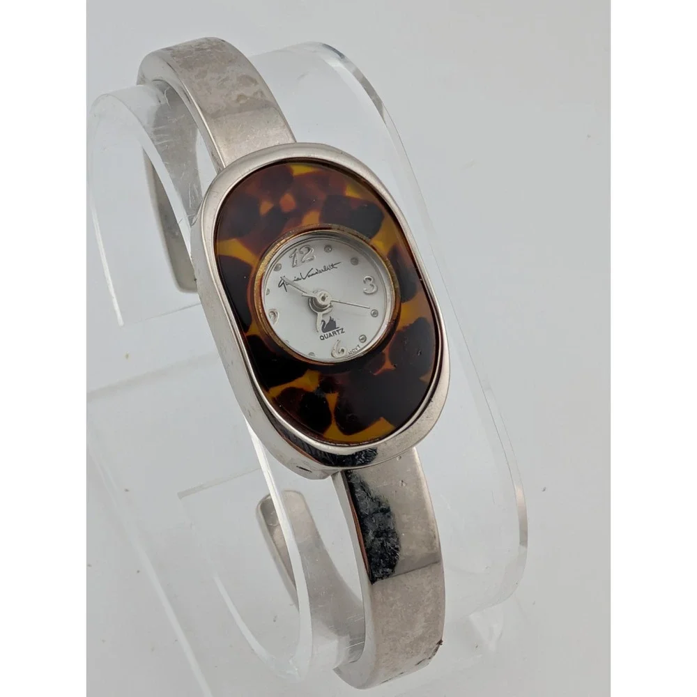 Gloria Vanderbilt Watch Women 20mm Case Crystal Accents Tortoiseshell- Working